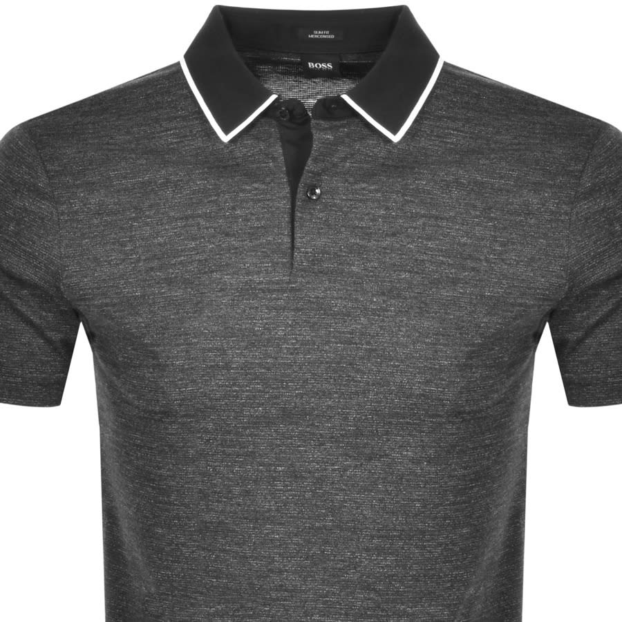 Alternative Image for ProductBOSS Pitton Short Sleeved Polo T Shirt Black2